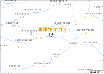 map of Harpersfield
