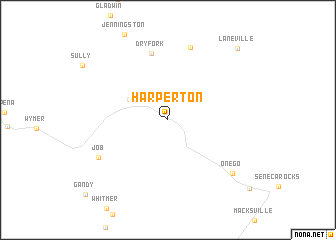 map of Harperton