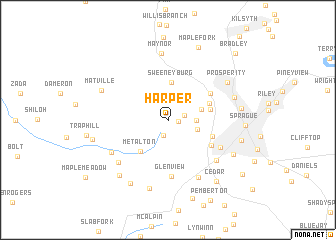 map of Harper