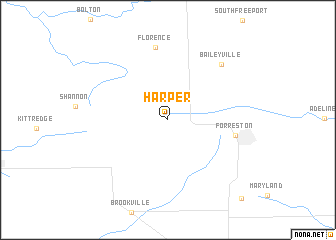 map of Harper