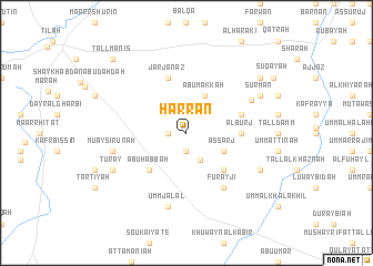 map of Ḩarrān