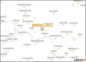 map of Harrell Hill