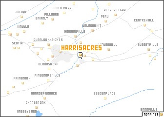 map of Harris Acres
