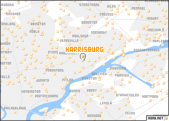 map of Harrisburg