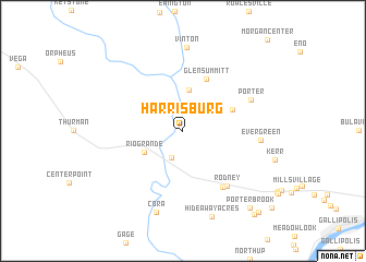 map of Harrisburg