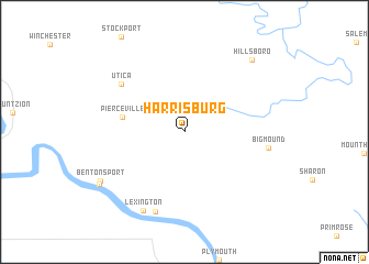 map of Harrisburg