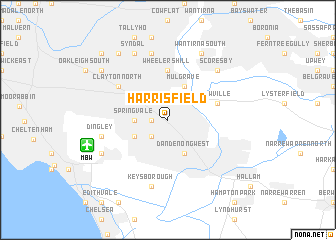 map of Harrisfield