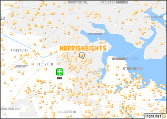 map of Harris Heights