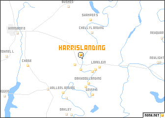 map of Harris Landing