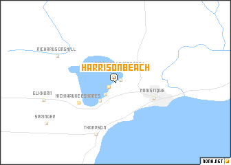 map of Harrison Beach