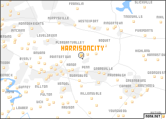 map of Harrison City