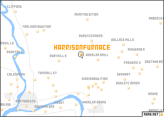 map of Harrison Furnace