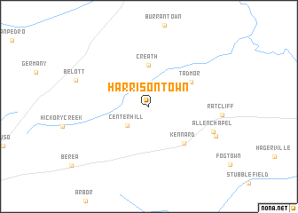 map of Harrison Town