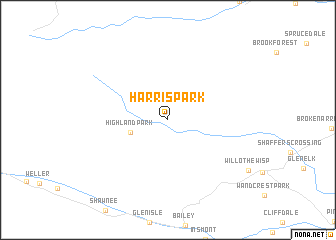 map of Harris Park