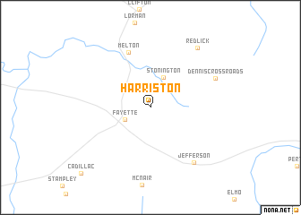 map of Harriston