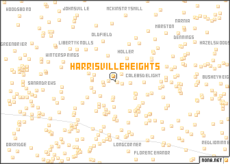 map of Harrisville Heights