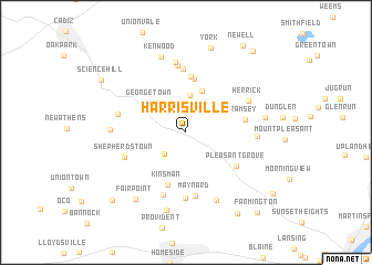 map of Harrisville