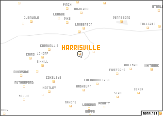 map of Harrisville