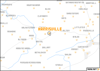 map of Harrisville