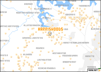 map of Harris Woods