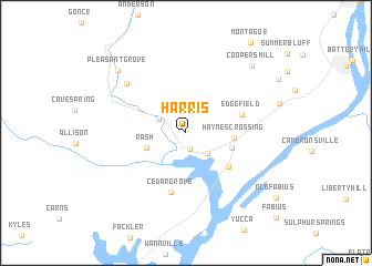 map of Harris