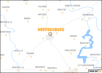 map of Harrodsburg