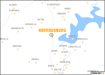 map of Harrodsburg