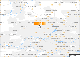 map of Harrow