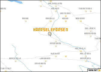 map of Harrseleforsen