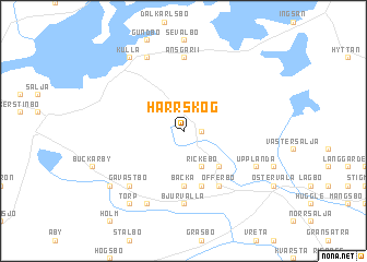 map of Hårrskog