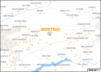 map of Harrtown