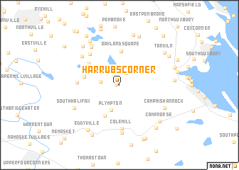 map of Harrubs Corner