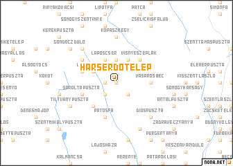 map of Hárserdőtelep