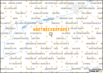 map of Hartbeckerforst