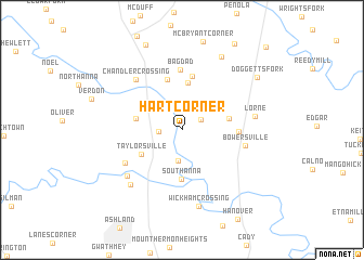 map of Hart Corner