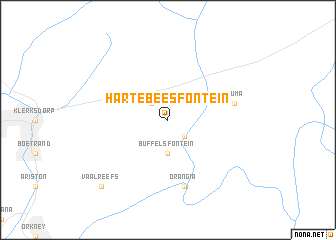 map of Hartebeesfontein