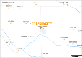 map of Hartford City