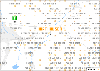 map of Harthausen