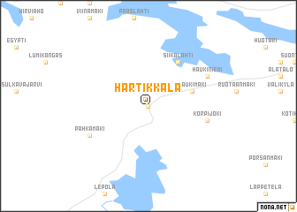 map of Hartikkala