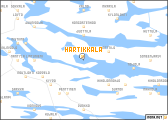 map of Hartikkala