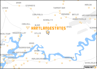 map of Hartland Estates