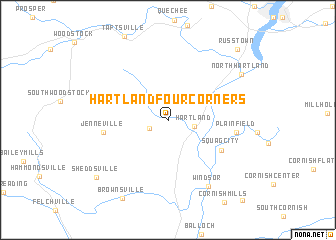 map of Hartland Four Corners