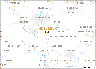 map of Hartlebury