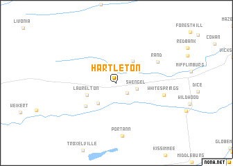 map of Hartleton