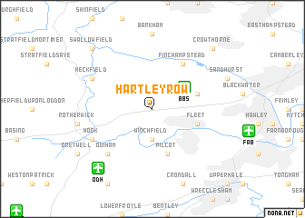 map of Hartley Row