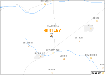 map of Hartley