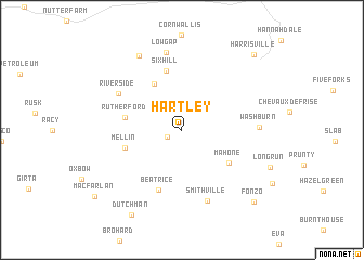 map of Hartley