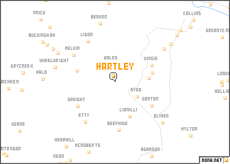 map of Hartley