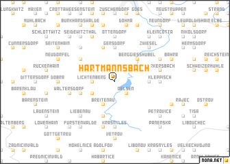 map of Hartmannsbach