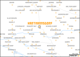 map of Hartmannsdorf